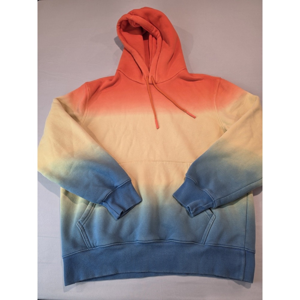 LCKR regular fit pullover hoodie featuring a vibrant orange, yellow, and blue...